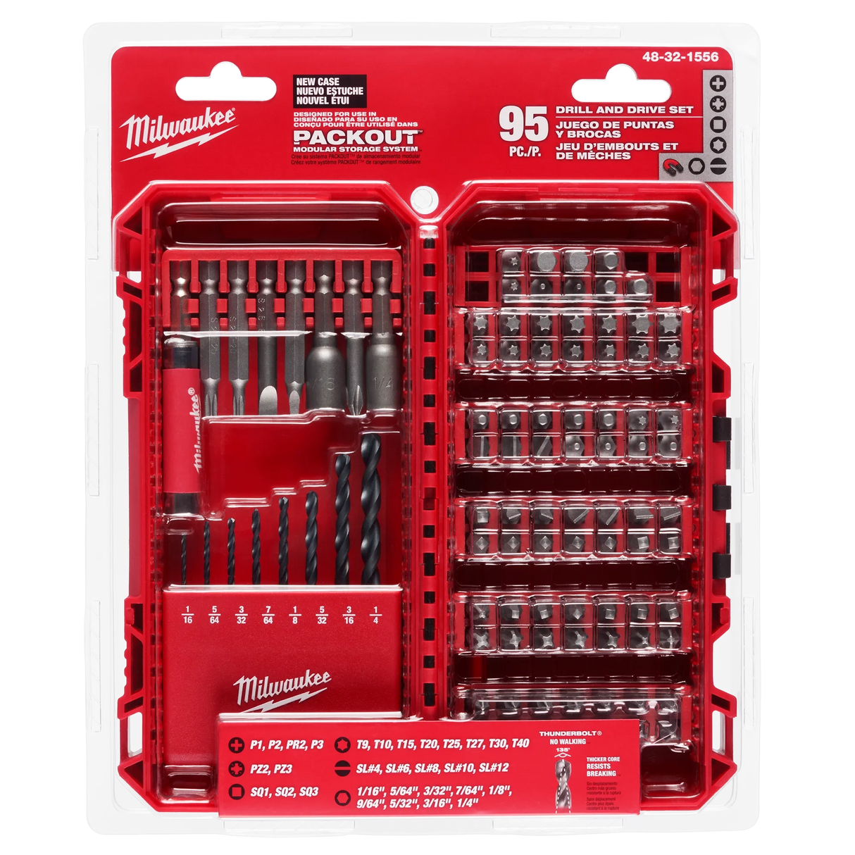 Juego de 95 Puntas y Mechas Milwaukee 4832-1556