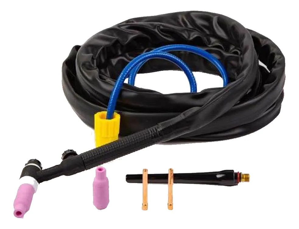 Torcha para Soldadoras TIG DOGO WP17FV4M de 4 MTS 150 AMP con CONECTOR 10-25 de 9mm