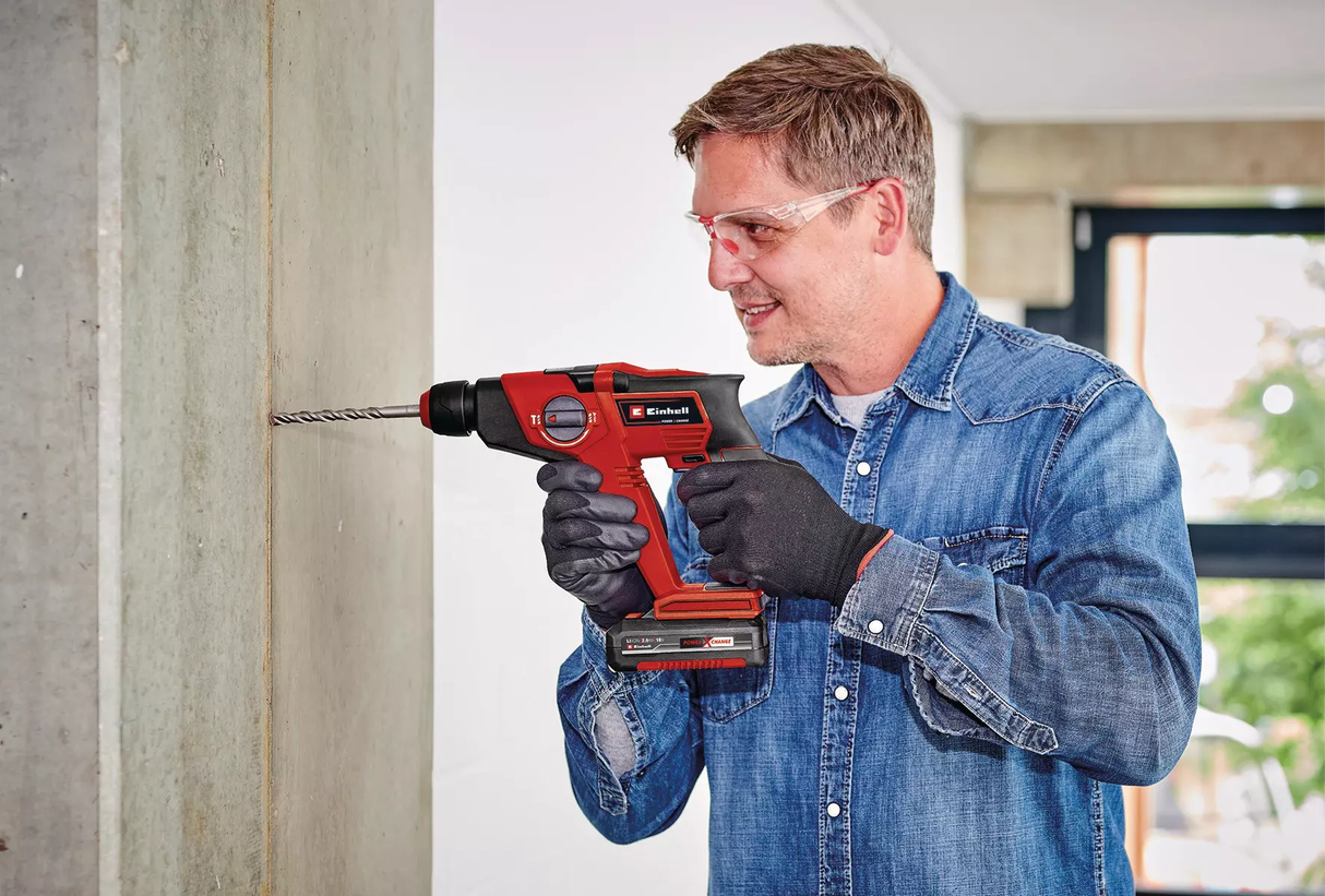 Rotomartillo Inalámbrico de Mano SDS Plus 1,3J 2F Einhell TE-HD 18/12 Li SOLO