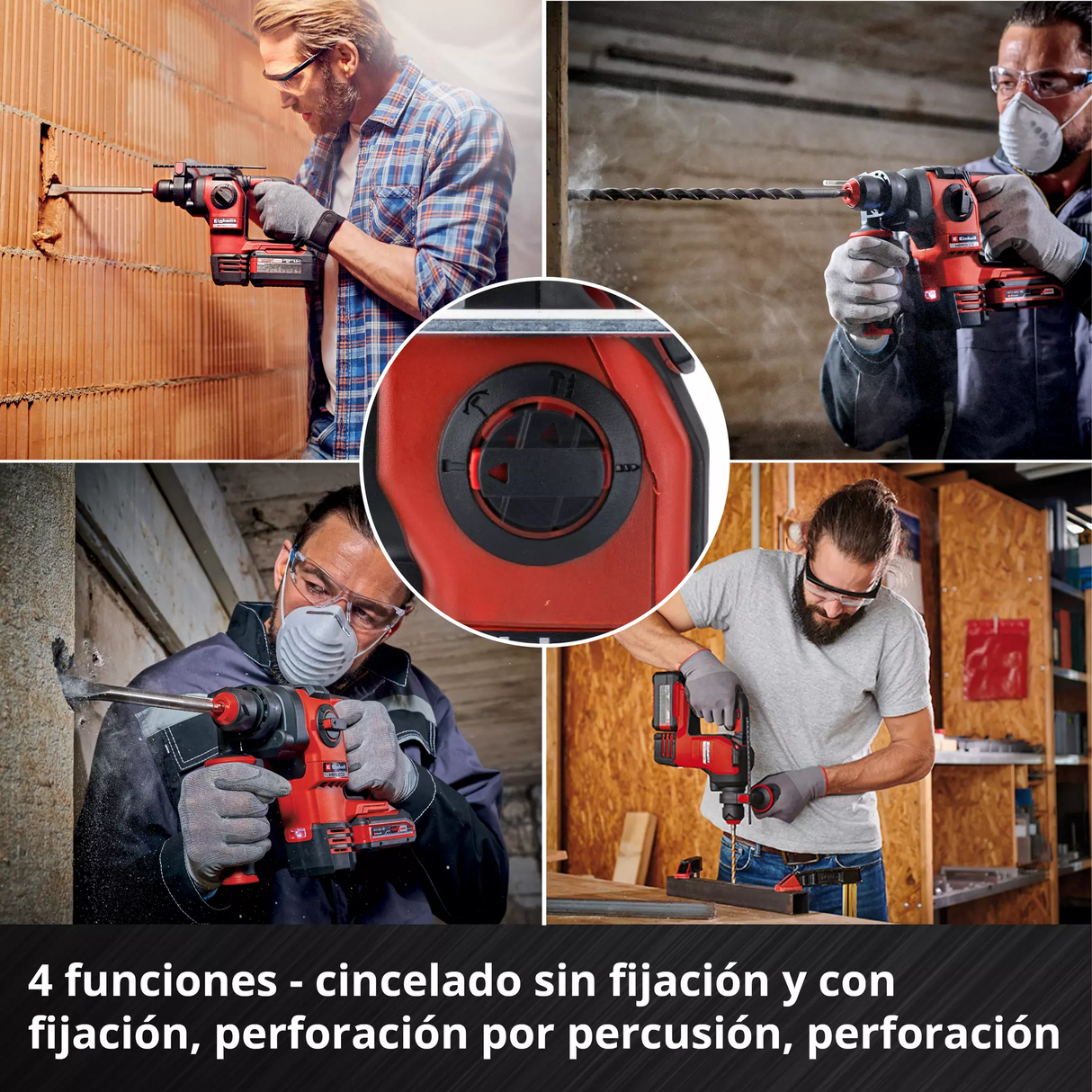 Rotomartillo A Batería 4 Funciones 2,2 J Einhell Herocco