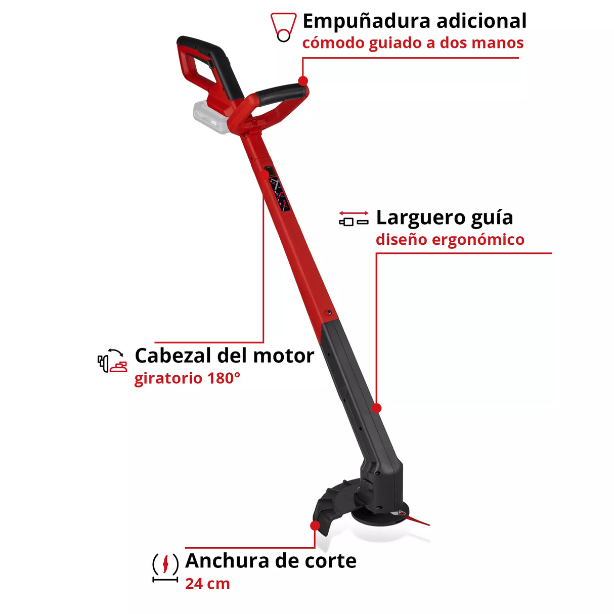 Bordeadora Inalám 24cm c/Cuchilla Einhell GC-CT 18/2411 Li P SOLO
