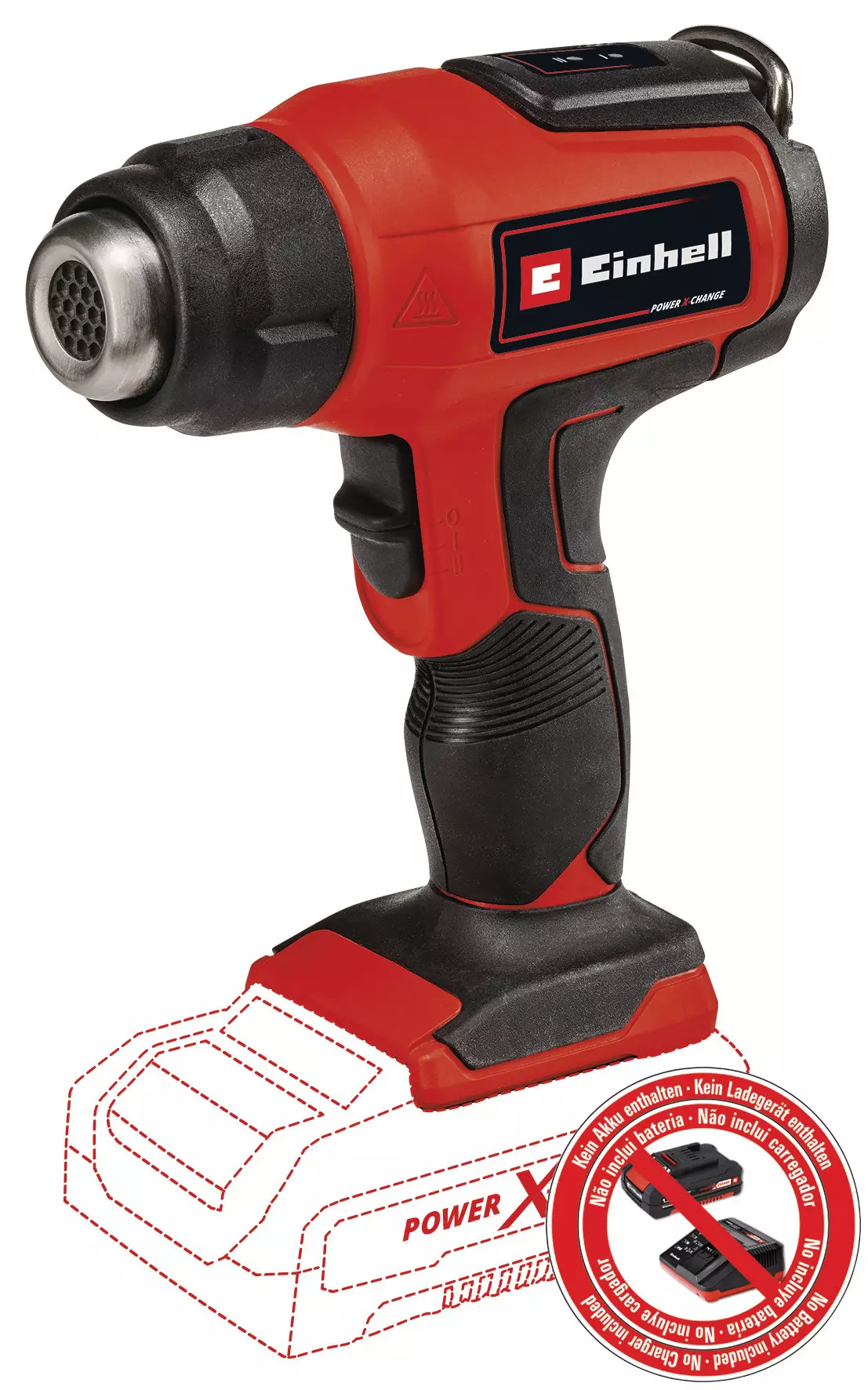 Pistola De Calor Inalambrica 550 °c Einhell Te Ha 18 Li Solo