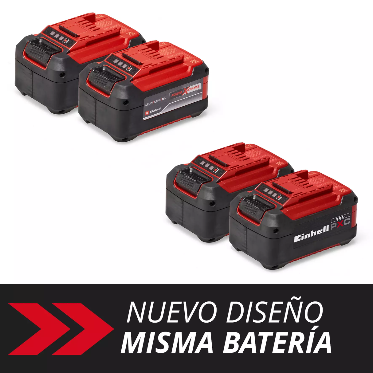 Twin Pack 2 Baterías de 5,2 Ah 18V PXC Einhell 4511526-2