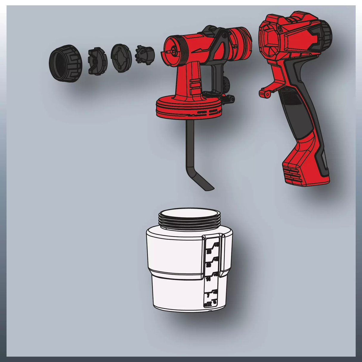 Equipo de Pintar Máquina Semiestacionaria 700w 1000ml 3,5m Einhell TC-SY 700 S