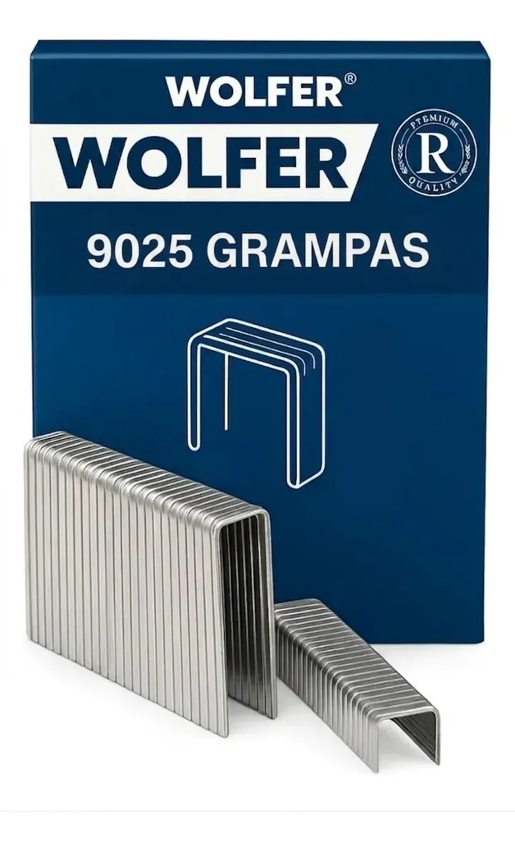 Grampas 5,7 x 25mm (9025) Para Engrampadora Neumática Wolfer x5000u