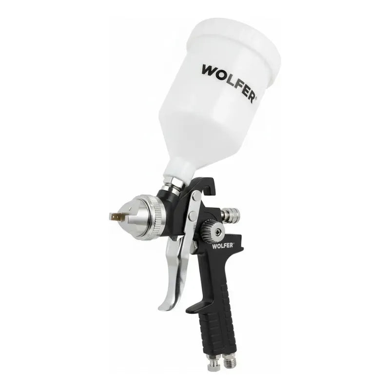 Pistola de Pintar Neumática 1/4'' Profesional HVLP 600cc Wolfer PHVLP-600P