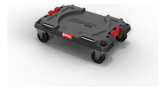 Plataforma base móvil Qbrick Pro con ruedas, capacidad 100kg vista frontal
