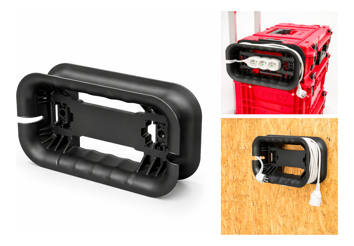 Soporte para zapatilla o alargue eléctrico compatible con cajas Qbrick