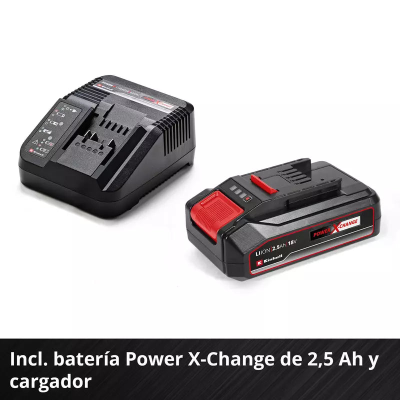 Taladro Einhell TE-CD 18/44 Li-I - Vista de la batería de litio 18V 2.5Ah
