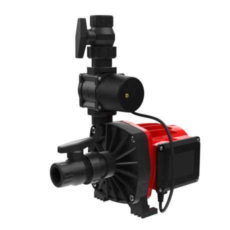 Vista inferior de la bomba, mostrando las bases y puntos de conexión