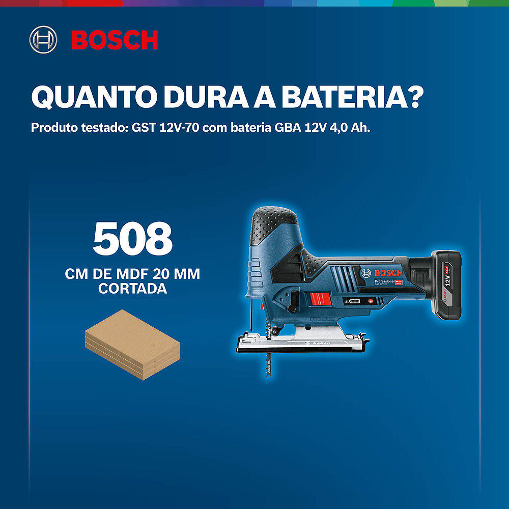 Sierra caladora inalámbrica Bosch GST 12V-70 12V SB