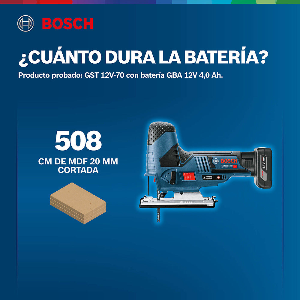 Sierra caladora inalámbrica Bosch GST 12V-70 12V SB