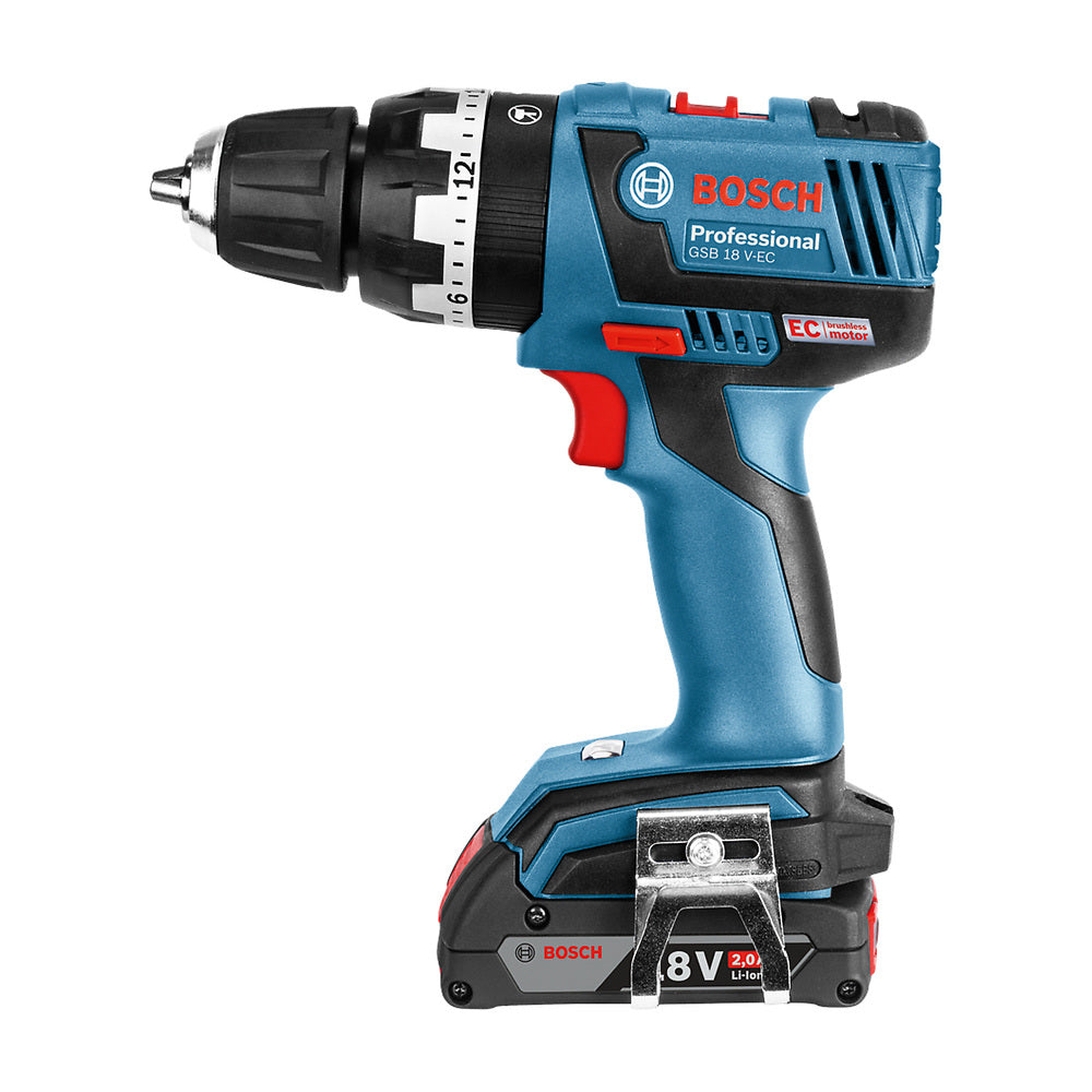 Taladro percutor atornillador Bosch GSB 18V-50 2 bat+maletín