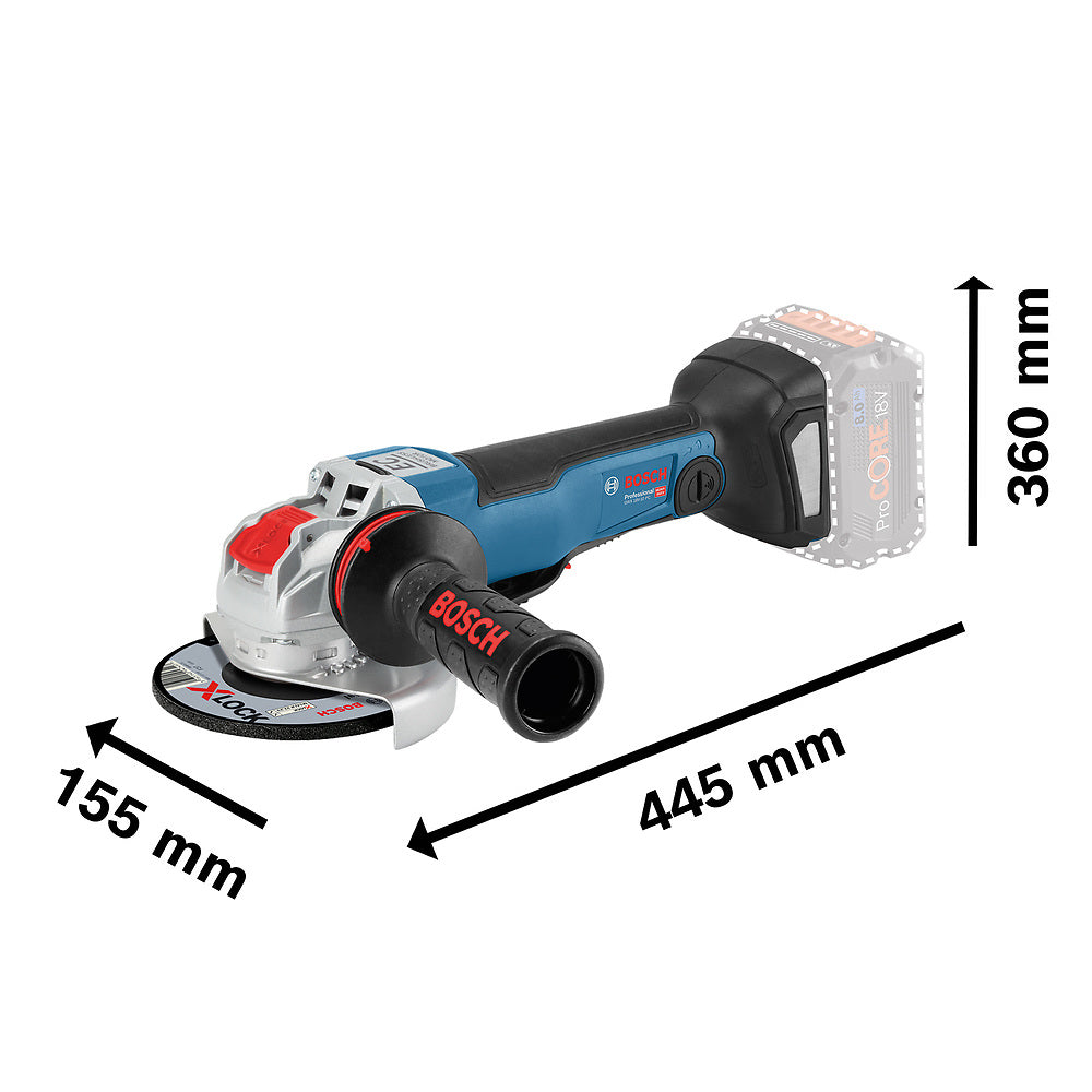 Amoladora inalámbrica Bosch GWX 18V-10 PC 18V SB en maletín