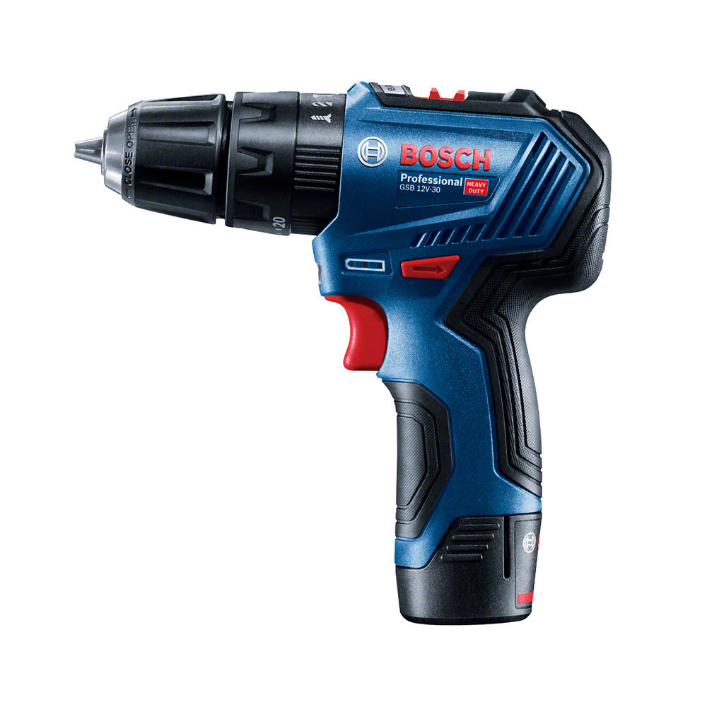 Taladro percutor 3/8" Bosch GSB 12V-30 12V 2 bat+maletín