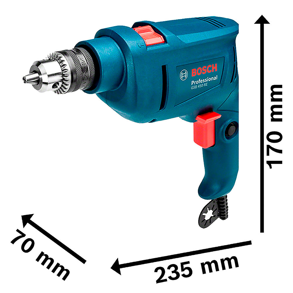 Taladro percutor 3/8" Bosch GSB 450 RE 450W 220V
