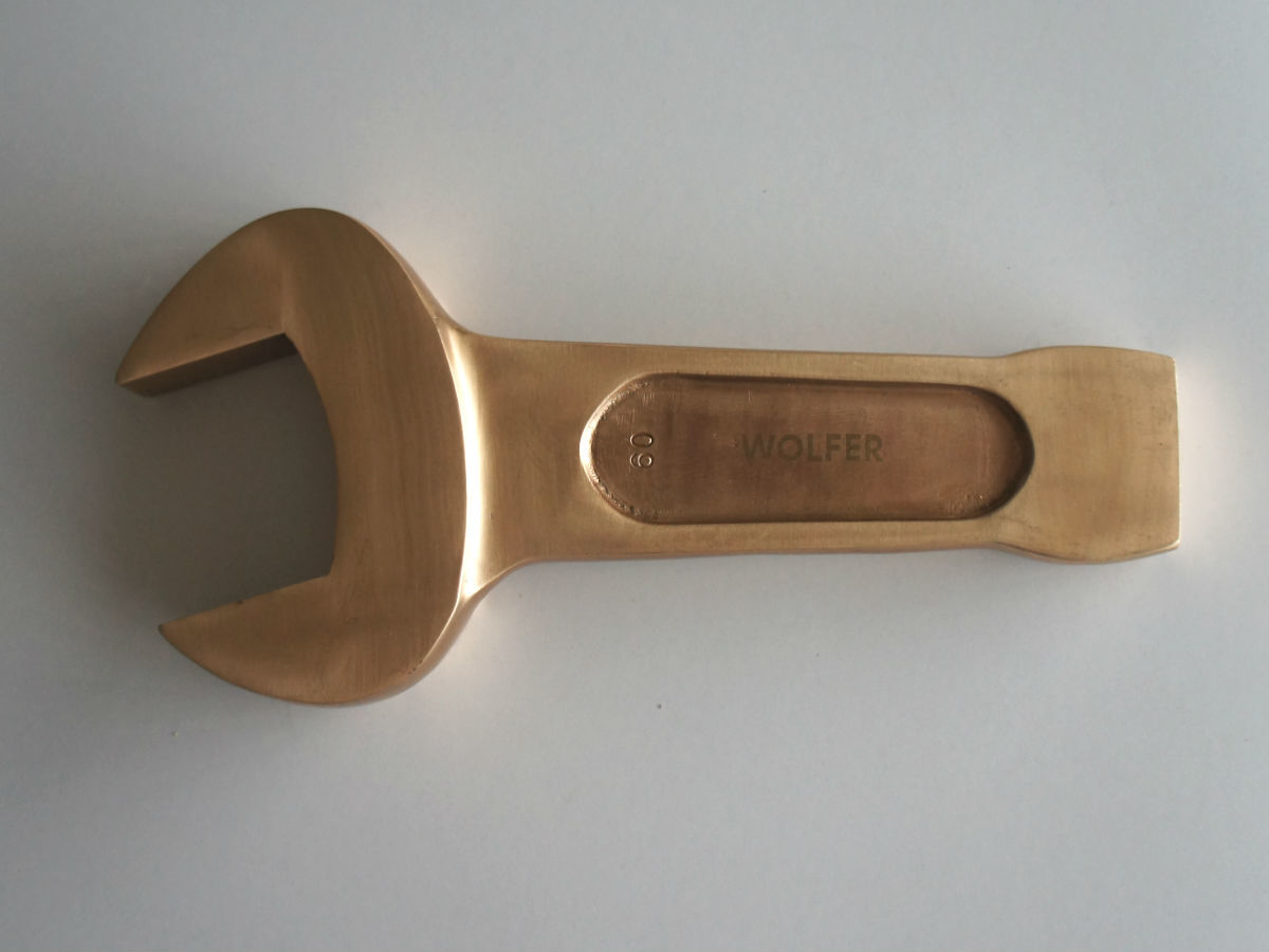 Llave de Golpe Fija Antichispa 240 mm 46 mm Cu - Be Wolfer EX118-46