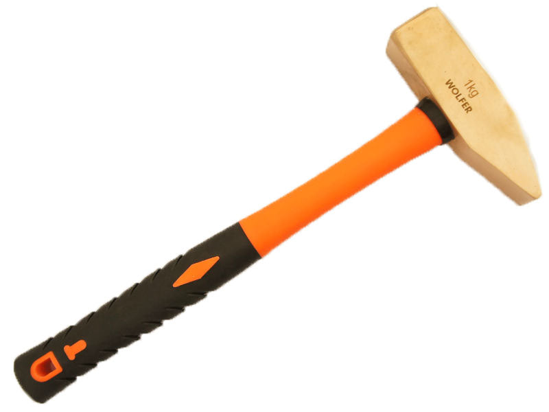 Martillo Antichispa Mango Antideslizante 1 k 340 mm Cu - Be Wolfer EX198A-1000