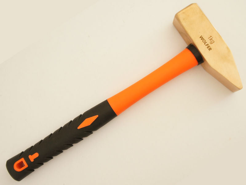 Martillo Antichispa Mango Antideslizante 1 k 340 mm Cu - Be Wolfer EX198A-1000