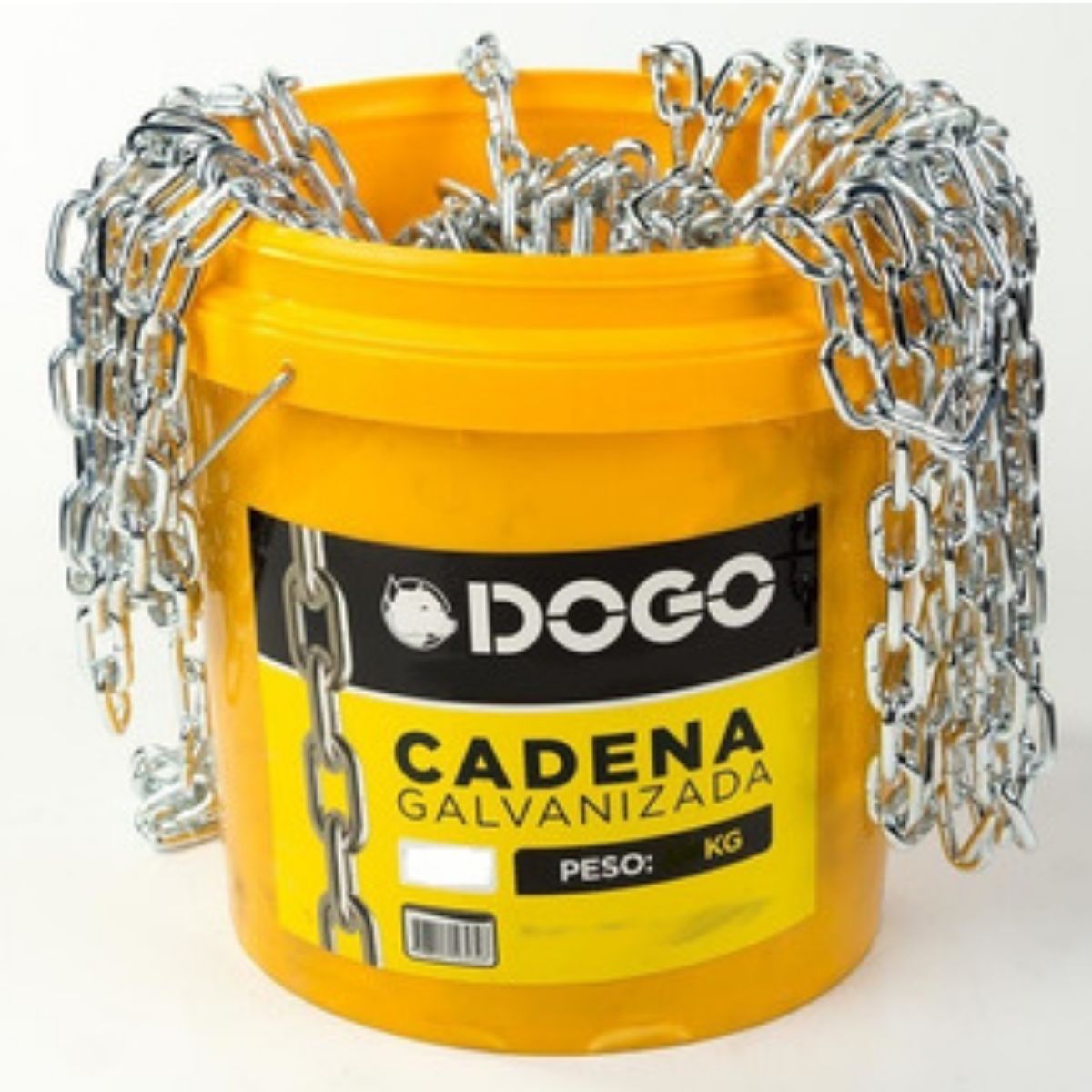 Cadena Galvanizada Número 40 25 Kg Dogo 23340 Balde con Cadena Galvanizada