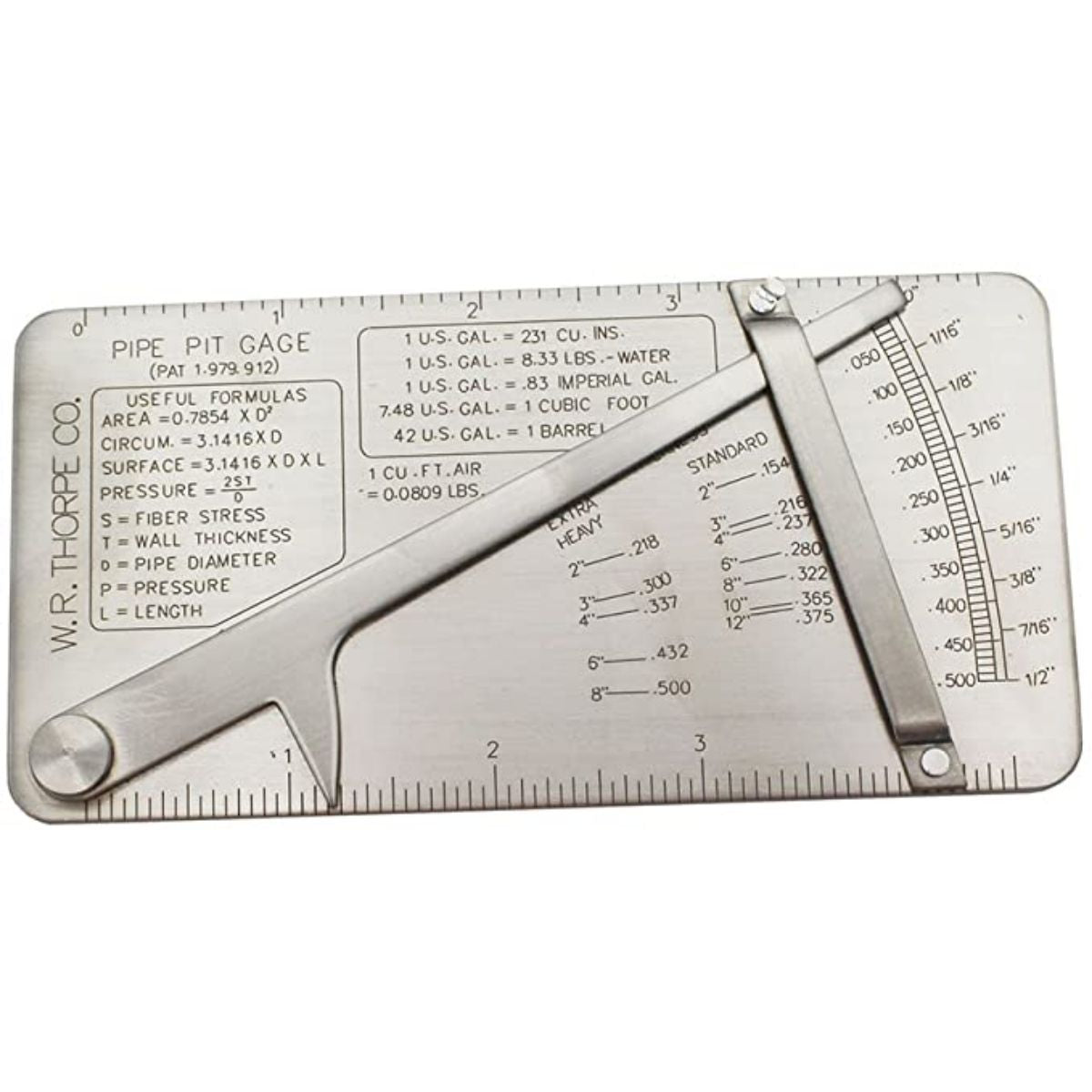 Calibrador de Soldadura Pipe Pit Gauge Wolfer Ppg 11 medidas