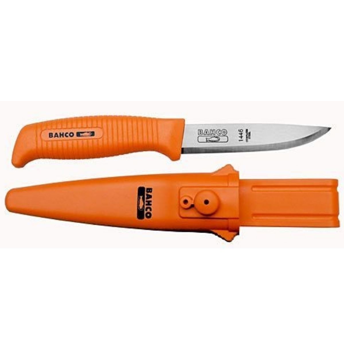 Cuchillo Acero Inoxidable con Funda Plástica Bahco 1446 cuchillo y funda