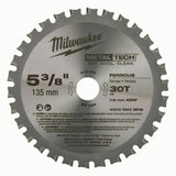 Disco para Sierra Circular de 5-3/8" de 30 dientes Milwaukee 48-40-4070 frontal más iluminación