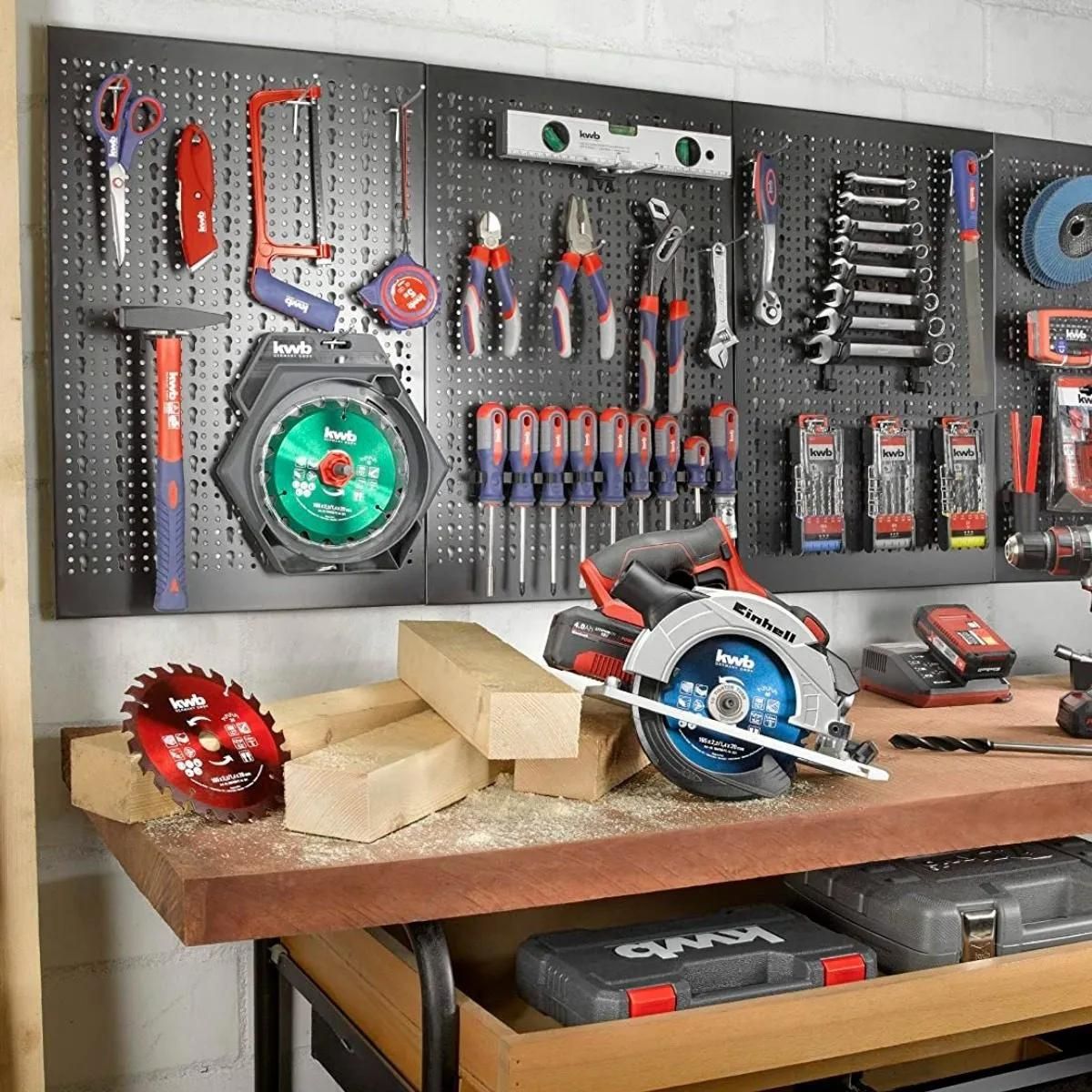 Juego Set De 3 Hojas Discos De Sierra Kwb 190mm 24/36/60 D