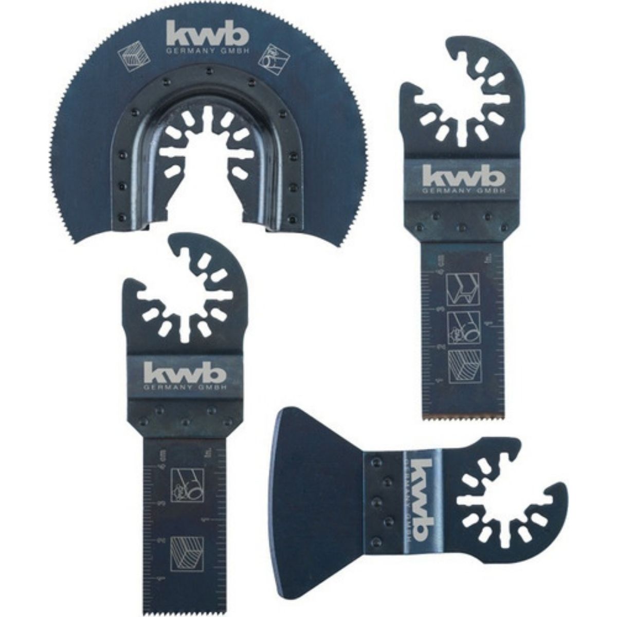 Multi Tool set 4 piezas KWB 49708800 piezas de frente