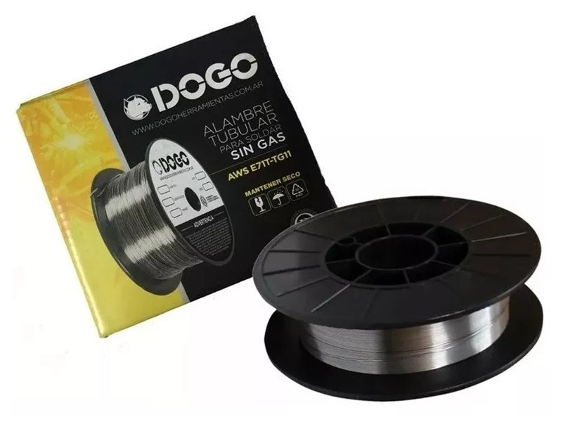 Alambre MIG Tubular para Soldar Sin Gas 0,9 mm Rollo 450 gramos Dogo DOG25611