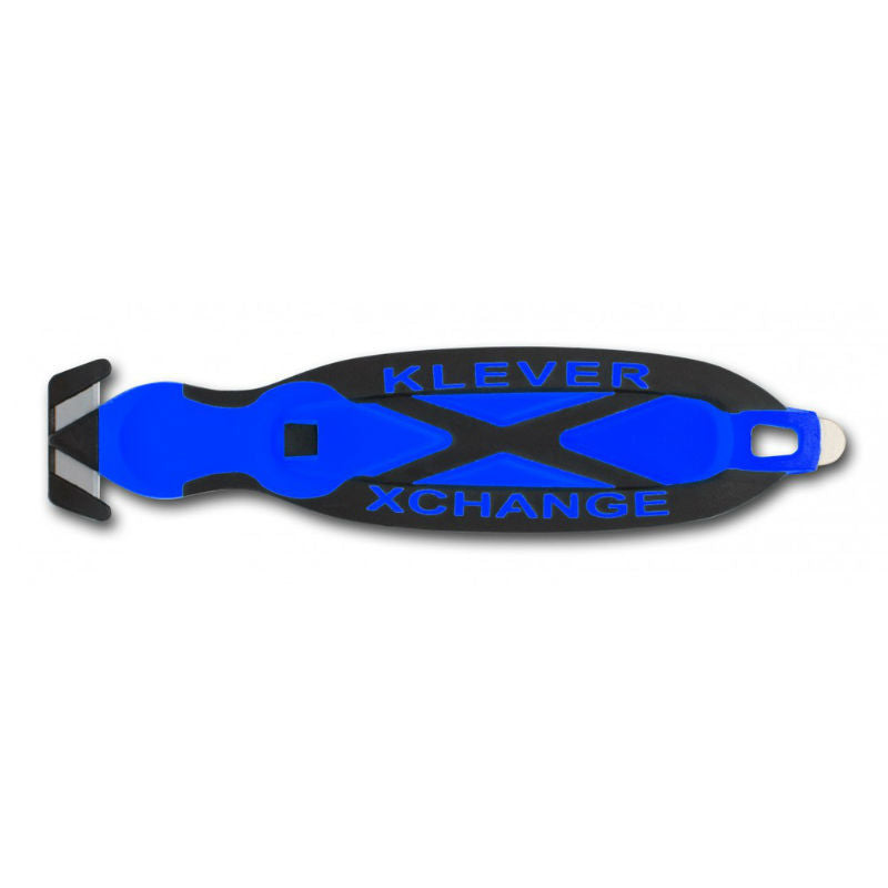 Cutter de Seguridad Cabeza Intercambiable Hoja Doble Azul Klever JCK-XC-B