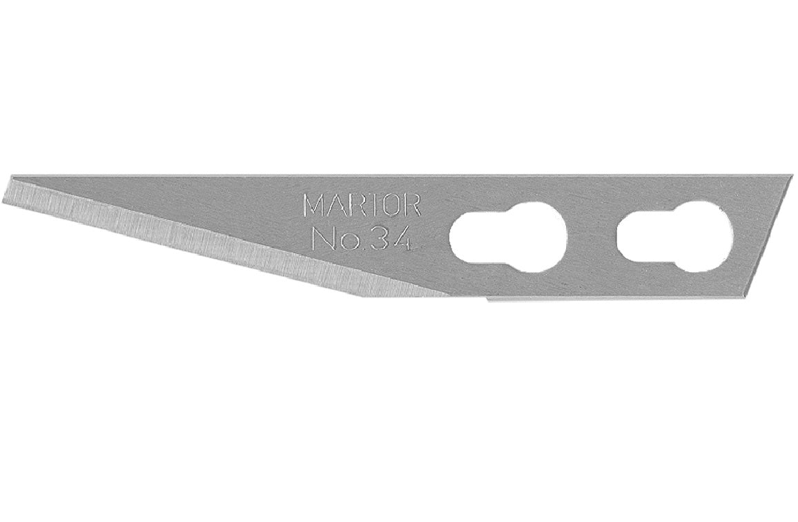 Hoja para Artes Gráficas Afilado de Doble Bisel 36.5 x 5.7 x 0.5 mm 10 Unidades Martor 34