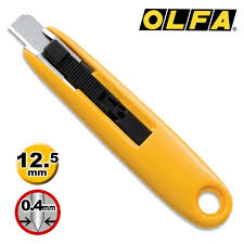 CUTTER OLFA SK-7 SEGURIDAD AUTO RETRACTIL PEQUEÑO REDONDEADO HOJA 9  CUCHILLA SKB-7