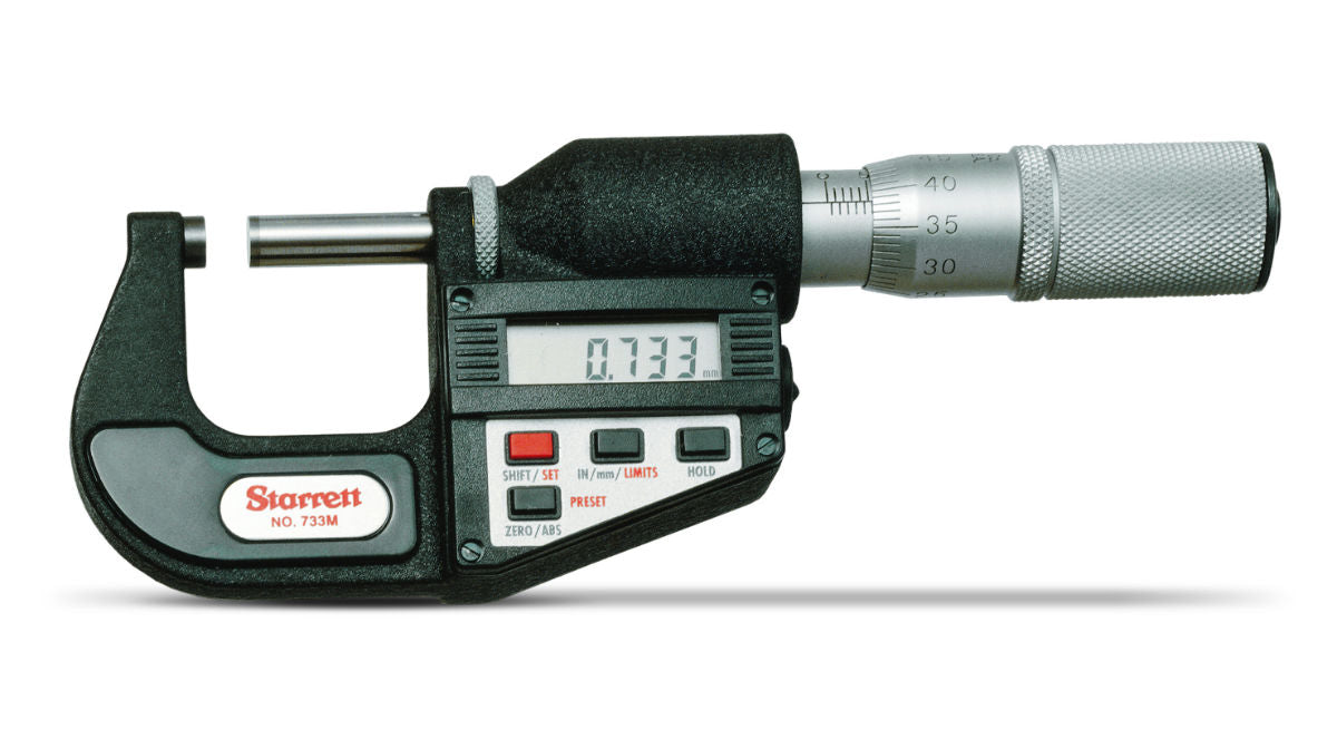 Micrómetro de Exteriores Digital 5-6" 125-150 mm 0,001 mm Starrett -733MEXFLZ-150