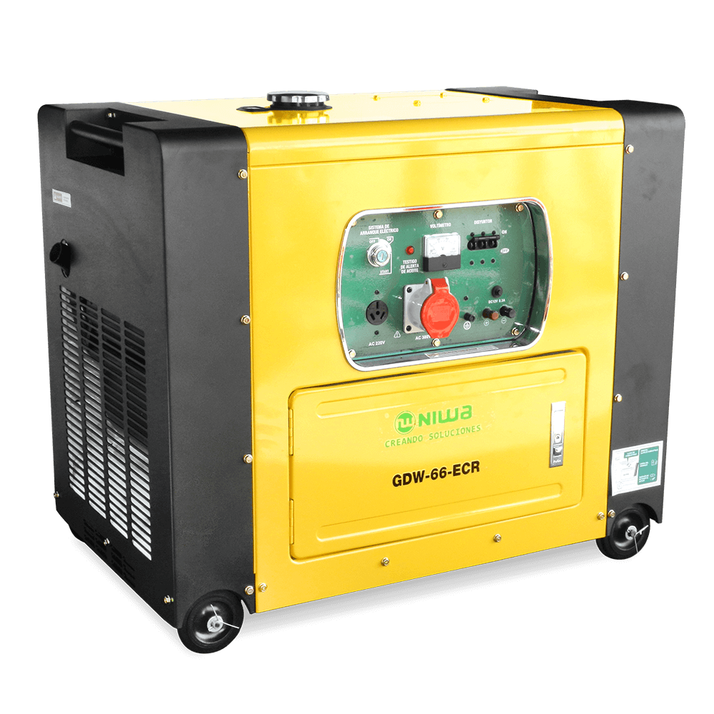 Grupo electrógeno Diésel 6,5 KVA 8,5 HP Niwa GDW-66-ECR
