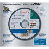 Caja 100 Discos Corte Bosch Amoladora 115 Mm 4.1/2 Metal 1mm descripcion 