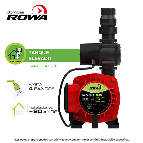 Bomba Presurizadora 1/2 HP Rowa Tango Sfl 20