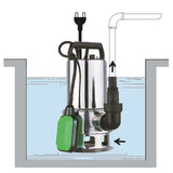 Bomba Sumergible Desag. 1 Hp Ag. Suc. Ac. Inox. Rowa Drain M750