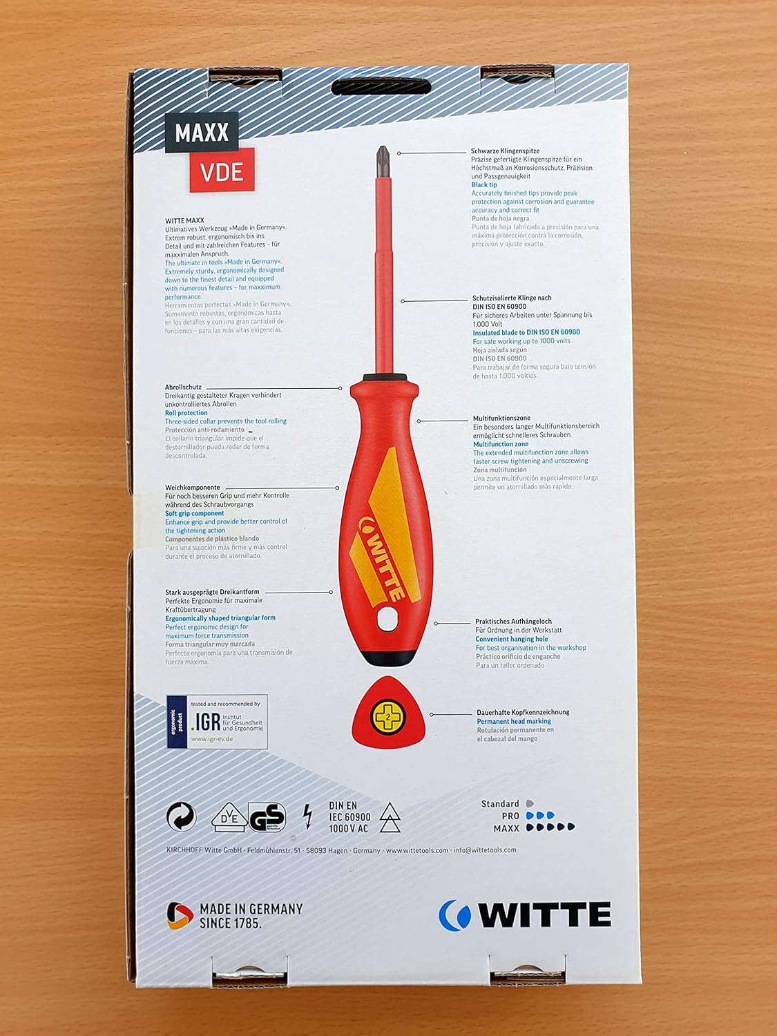 Juego de Destornilladores SB/PH 1/PH 2 653742 VDE 6 WHITTE MAXXPRO