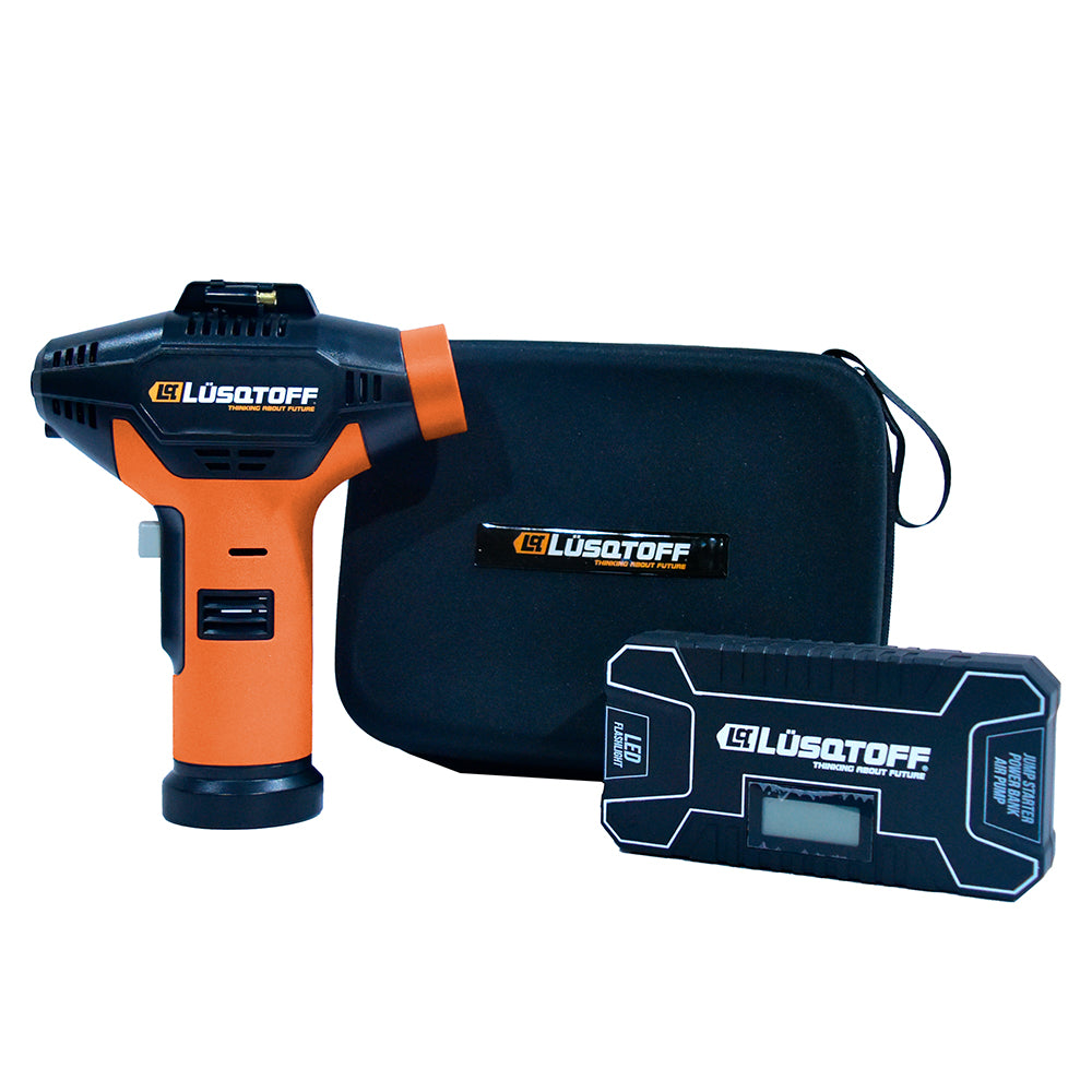Cargador Arrancador Bateria 12v e Inflador Portatil + Adaptador Lusqtoff AI150L-8K