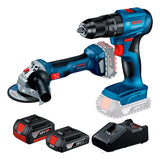 Amoladora 18v Bosch Gws 180-li + Taladro Percutor Gsb 185-li