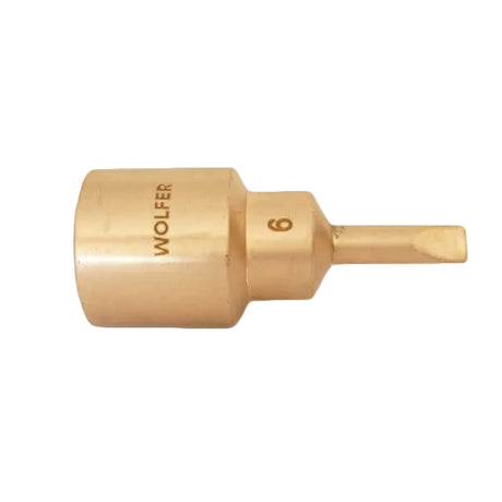 Destornillador Antichispa 4mm Wolfer EX173B-04, ideal para entornos explosivos y corrosivos.