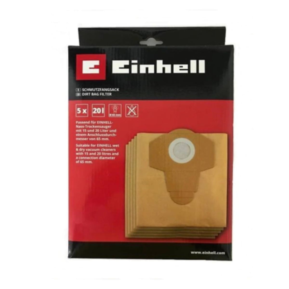 Bolsa de Repuesto para Aspiradora Einhell TE-VC 1820 5 unidades en caja