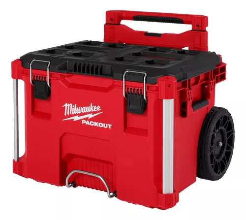 Caja de herramientas PACKOUT Milwaukee 48-22-8447 vista frontal, con estructura robusta y diseño modular.