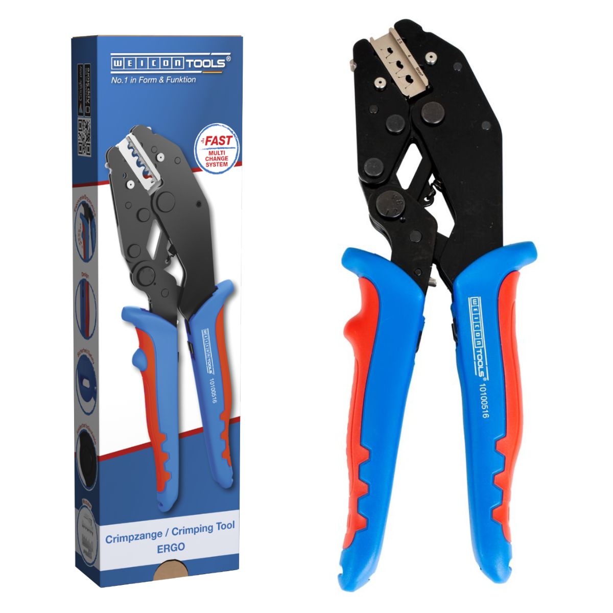 Crimpadora fuerza ajustable ERGO Weicon 10100516 para terminales aislados frente