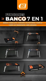 Banco mesa De Trabajo Plegable 7 En 1 Lusqtoff Hasta 150kg