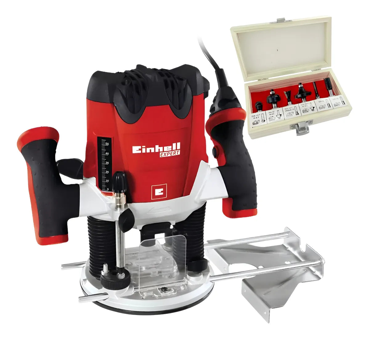 Fresadora Router Tupi 1200w Kit 6 Fresas Einhell Te-ro 55