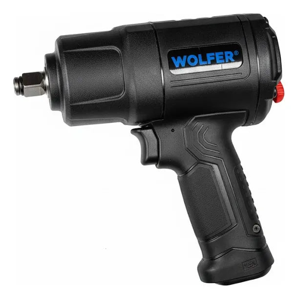 Llave Impacto Neumática Wolfer 1/2 1650 Nm + Kit 17 Pz Pro