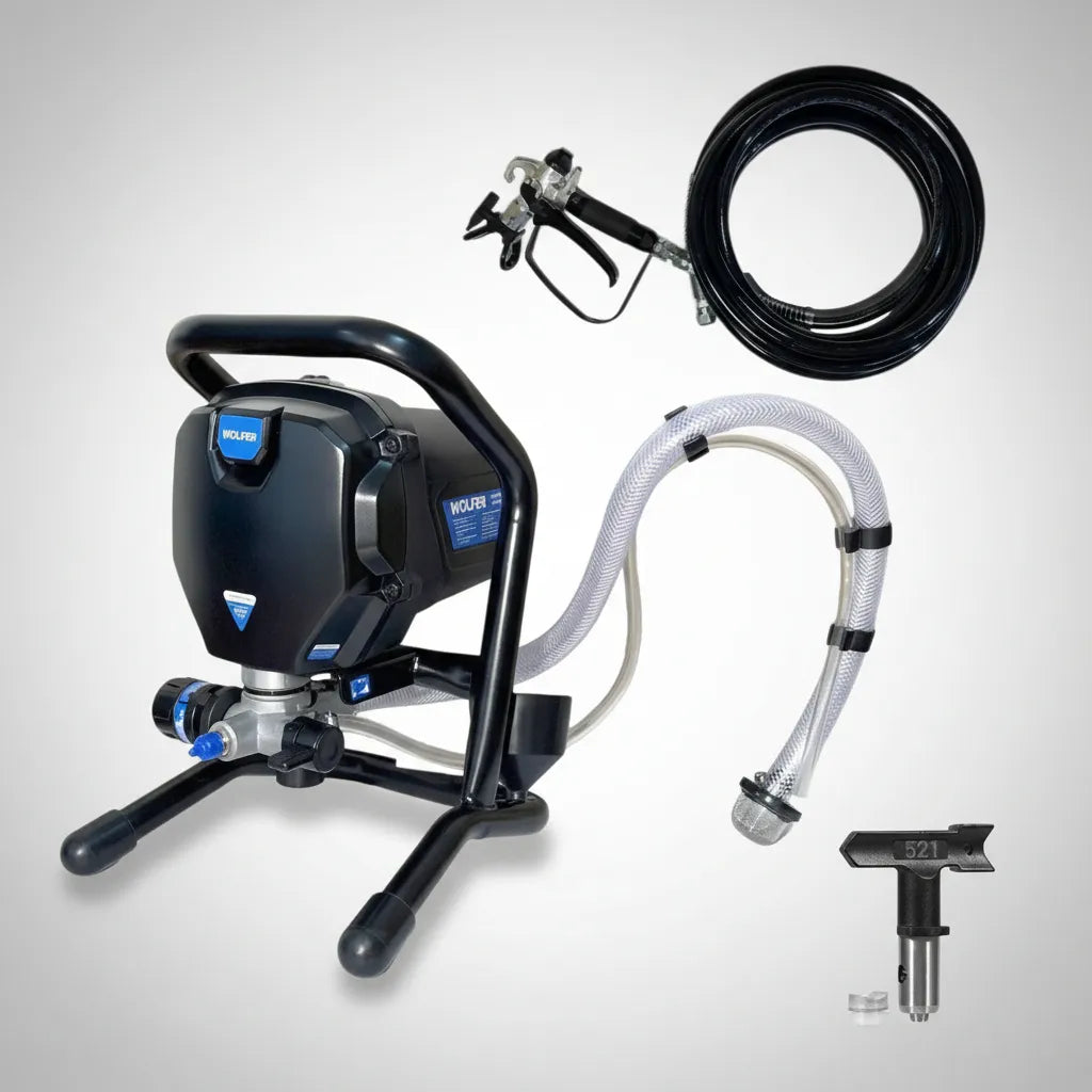 Airless Equipo Para Pintar 700w Wolfer 517 Y 521 Mm Boquilla