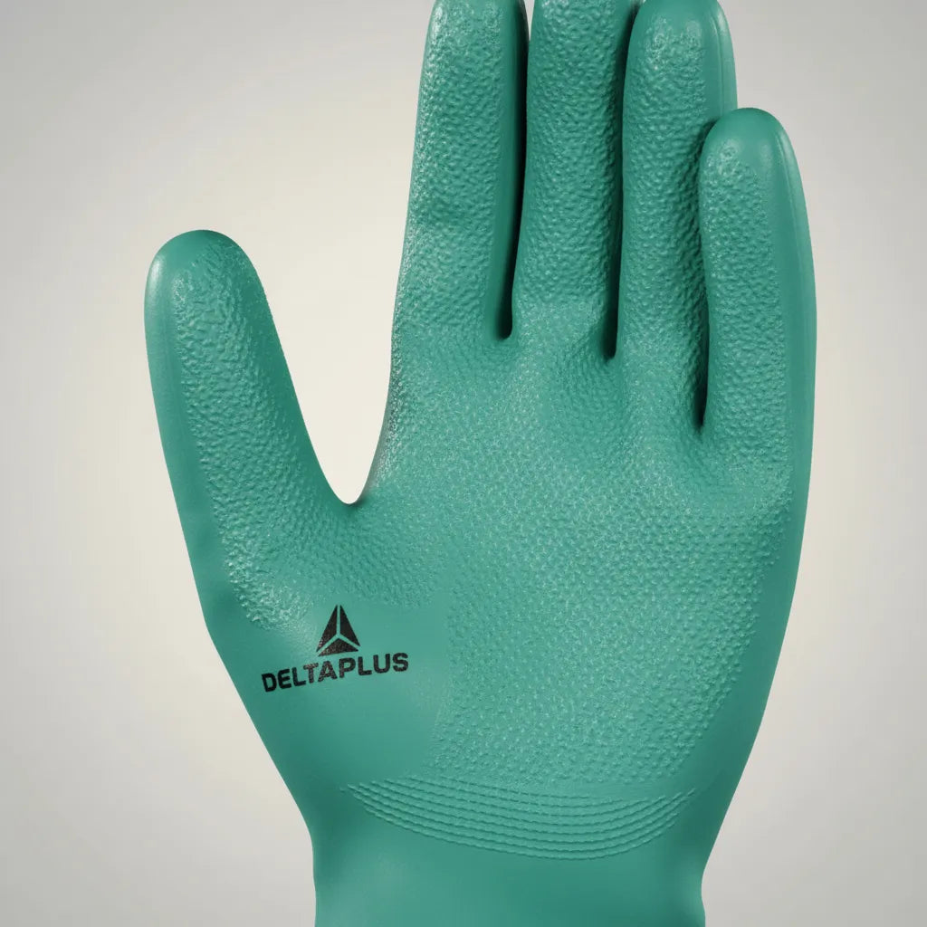 Guante Químico Nitrilo Antideslizante 33cm Delta Plus Ve801